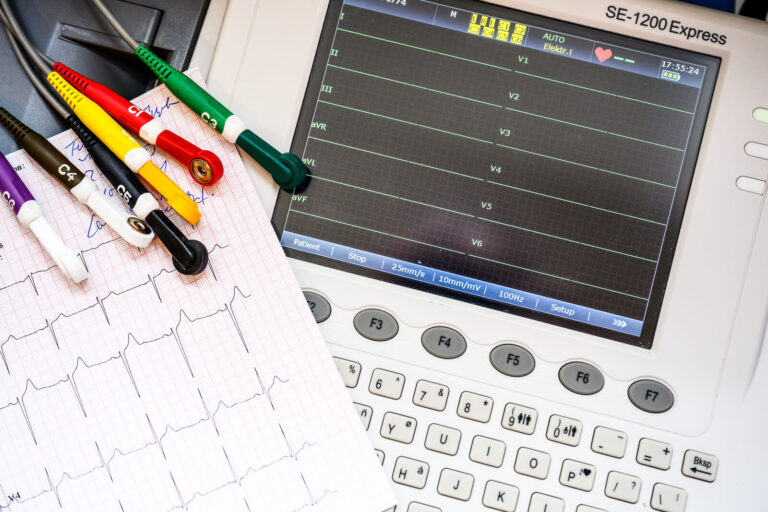 a medical equipment on a laptop